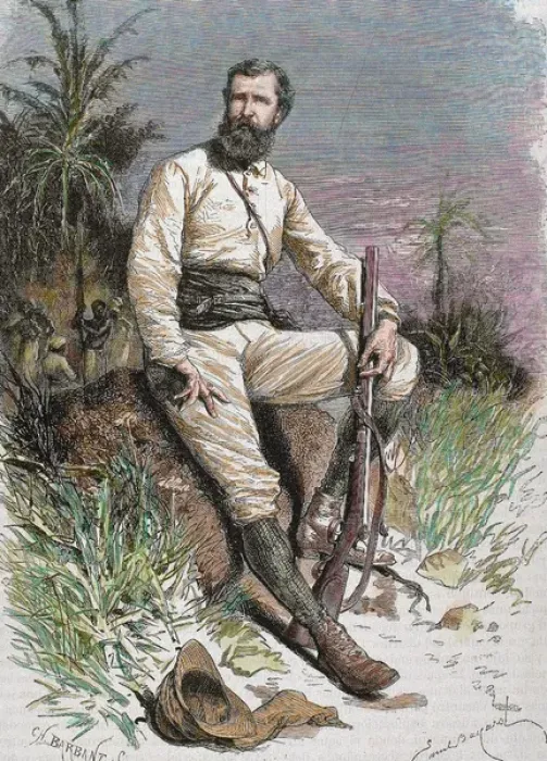 Framed Print : Cameron, Verney Lovett (1844-1894). British traveler and exp Framed Print : Cameron, Verney Lovett (1844-1894). British traveler and exp