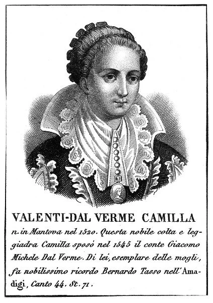Camilla Dal Verme. CAMILLA VALENTI, contessa DAL VERME wife of il conte