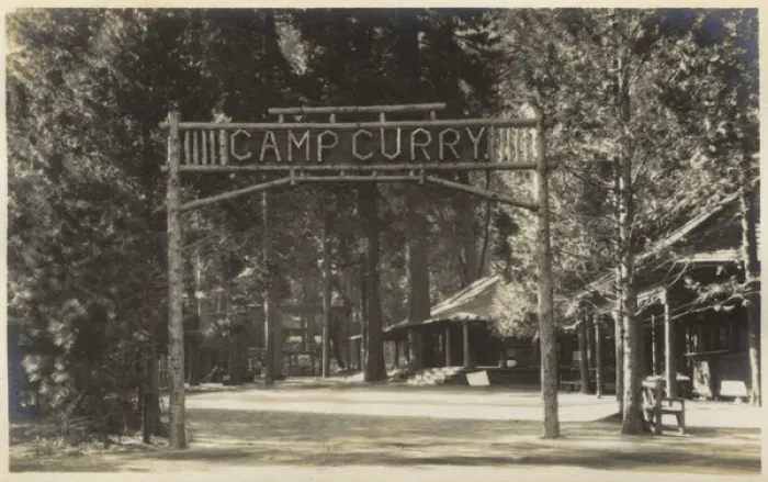 Framed Print : Camp Curry entrance, Yosemite National Park, USA Framed Print : Camp Curry entrance, Yosemite National Park, USA