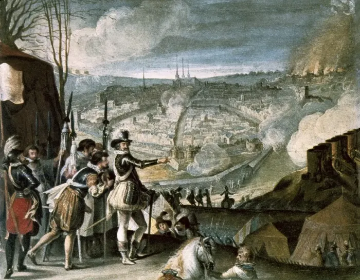 Framed Print : Camp of Henry IV in the Siege of a City. beg Framed Print : Camp of Henry IV in the Siege of a City. beg