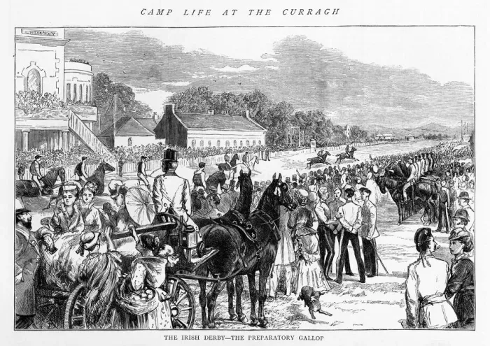 Framed Print : Camp Life at The Curragh - Irish Derby - Preparatory Gallop Framed Print : Camp Life at The Curragh - Irish Derby - Preparatory Gallop