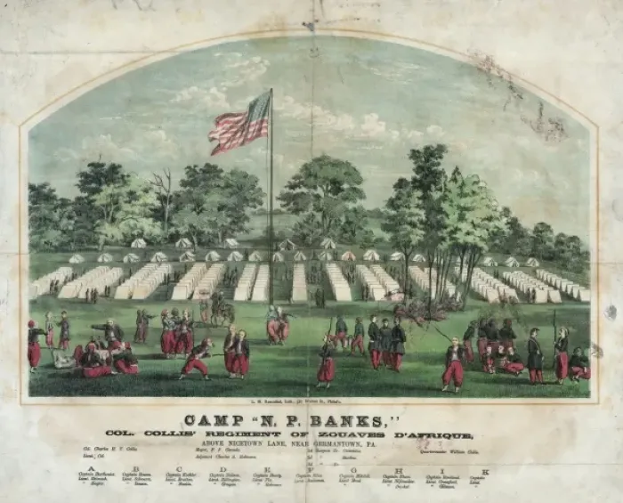 Framed Print : Camp N. P. Banks, Col. Collis regiment of Zouaves d Afrique Framed Print : Camp N. P. Banks, Col. Collis regiment of Zouaves d Afrique