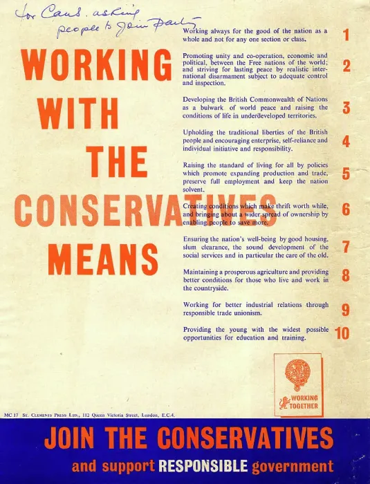 Framed Print : Campaign poster, Conservative Party Framed Print : Campaign poster, Conservative Party