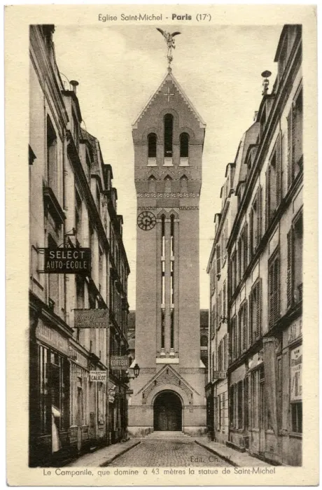 Framed Print : Campanile of St Michel Church, Paris, France Framed Print : Campanile of St Michel Church, Paris, France