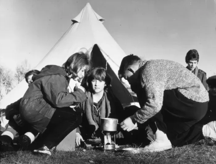 Framed Print : Campers Brew Up Framed Print : Campers Brew Up