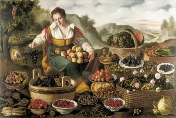 Framed Print : CAMPI, Vincenzo (1536-1591). The Fruit Seller Framed Print : CAMPI, Vincenzo (1536-1591). The Fruit Seller