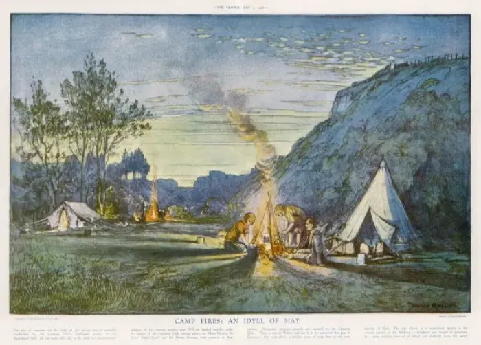 Framed Print : The Camping Club Framed Print : The Camping Club