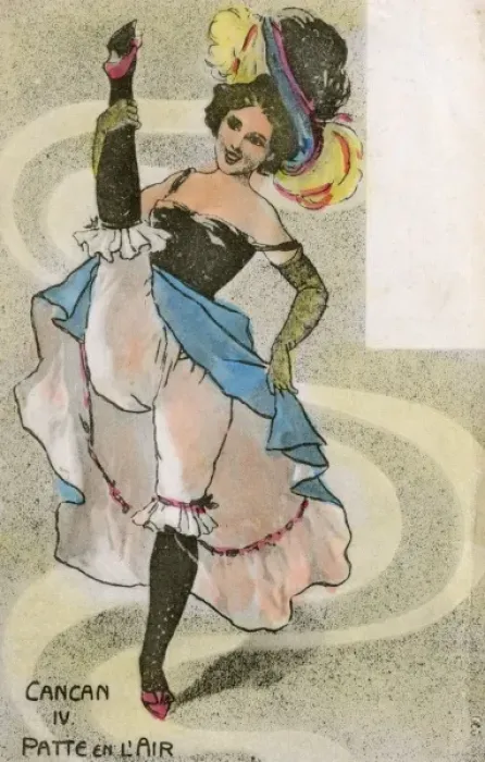 Framed Print : Can Can Dancer - Patte en L air Framed Print : Can Can Dancer - Patte en L air