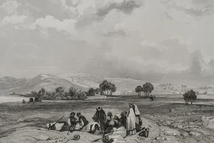 Framed Print : Canaan. Engraving by Emile Rouargue Framed Print : Canaan. Engraving by Emile Rouargue