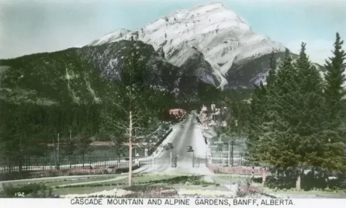 Framed Print : Canada - Cascade Mountain and Alpine Gardens, Banff Framed Print : Canada - Cascade Mountain and Alpine Gardens, Banff