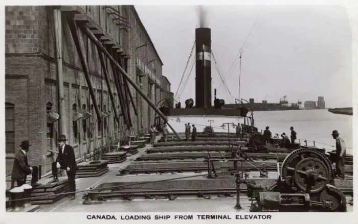 Framed Print : Canada - Great Lakes - Terminal Grain Elevator - Loading Framed Print : Canada - Great Lakes - Terminal Grain Elevator - Loading