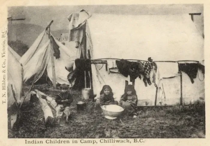 Framed Print : Canada - Indian children in camp - Chilliwack Framed Print : Canada - Indian children in camp - Chilliwack