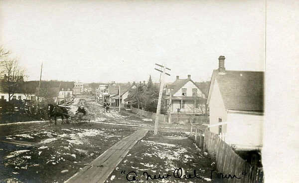 Canada - Ontario - Mining Town - A new town - street scene. Date: circa 1909