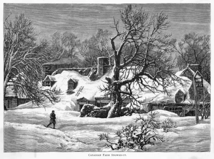 Framed Print : Canada Snowed-Up Farm Framed Print : Canada Snowed-Up Farm