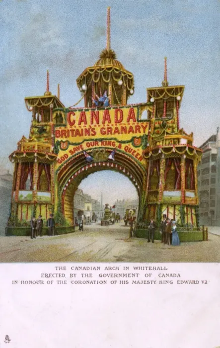 Framed Print : Canadian Arch, Whitehall - Coronation of Edward VII Framed Print : Canadian Arch, Whitehall - Coronation of Edward VII