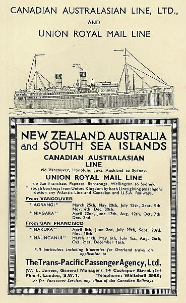 Canadian Australian Line and Union Royal Mail Line