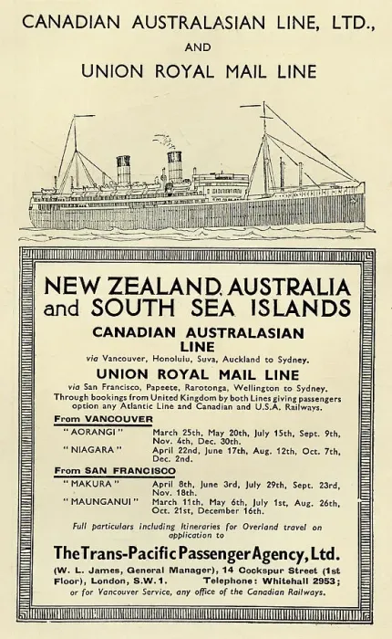 Framed Print : Canadian Australian Line and Union Royal Mail Line Framed Print : Canadian Australian Line and Union Royal Mail Line
