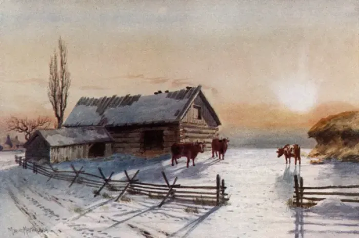Framed Print : Canadian Farm, Winter Framed Print : Canadian Farm, Winter