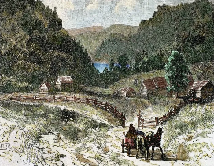 Framed Print : Canadian landscape in the eighteenth century Framed Print : Canadian landscape in the eighteenth century