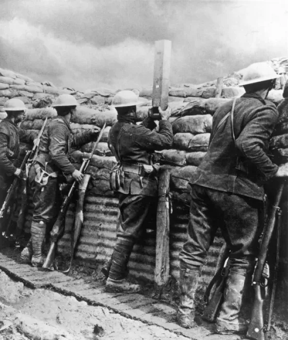 Framed Print : Canadian troops wearing steel helmets Framed Print : Canadian troops wearing steel helmets
