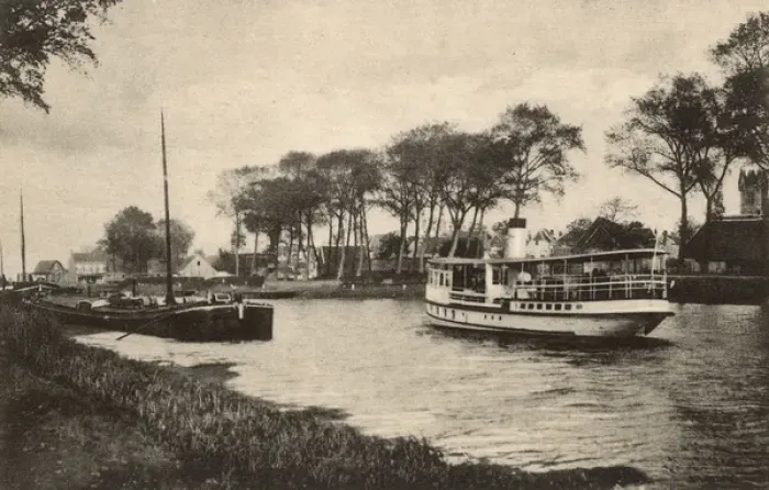 Framed Print : Canal with boats, Sluis, Netherlands Framed Print : Canal with boats, Sluis, Netherlands