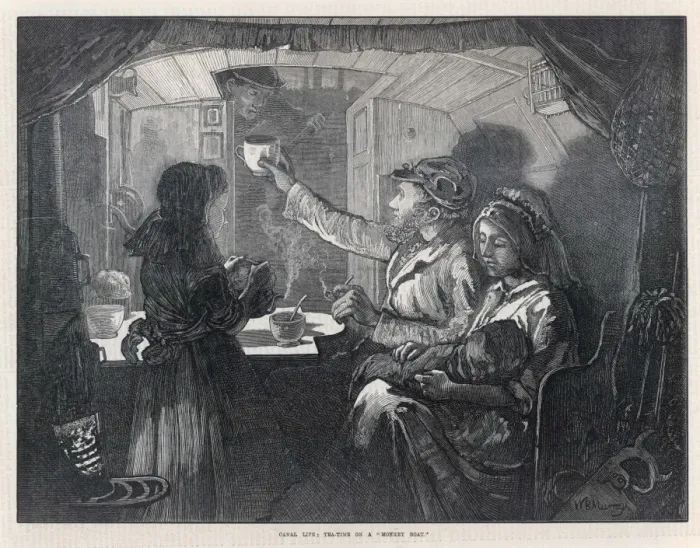 Framed Print : Canal Folk Take Tea / 1876 Framed Print : Canal Folk Take Tea / 1876
