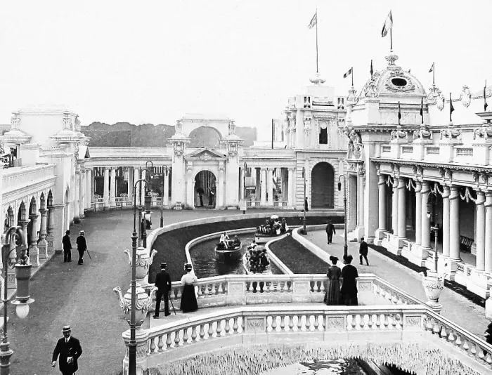 Framed Print : The Canal, The Franco-British Exhibition at White Framed Print : The Canal, The Franco-British Exhibition at White