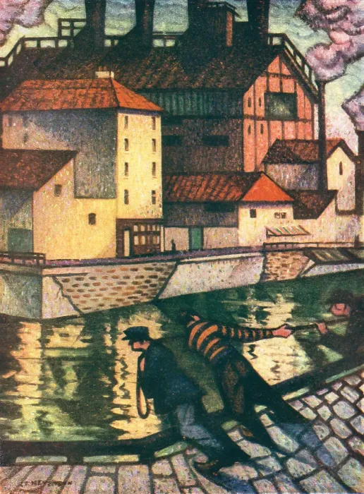 Framed Print : A Canal At Ghent Framed Print : A Canal At Ghent