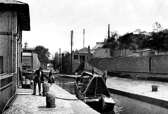 Framed Print : Canal locks, Chester early 1900's Framed Print : Canal locks, Chester early 1900's