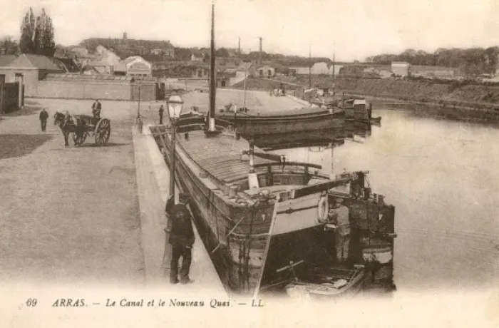 Framed Print : The Canal and New Quay at Arras, France Framed Print : The Canal and New Quay at Arras, France
