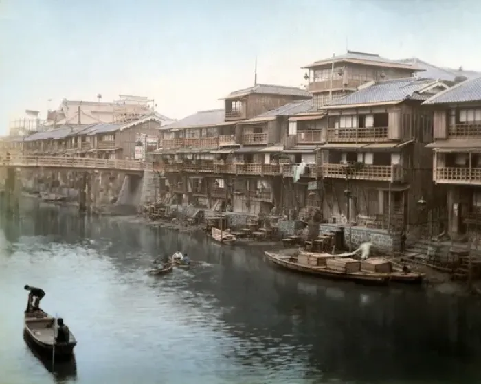 Framed Print : Canal, Osaka, Japan Framed Print : Canal, Osaka, Japan