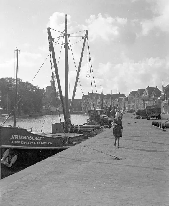 Framed Print : Canals. Boats and streets in Holland Framed Print : Canals. Boats and streets in Holland