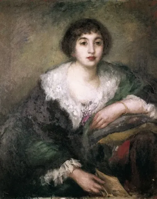 Framed Print : CANALS, Ricard. Portrait of a Young Lady Framed Print : CANALS, Ricard. Portrait of a Young Lady