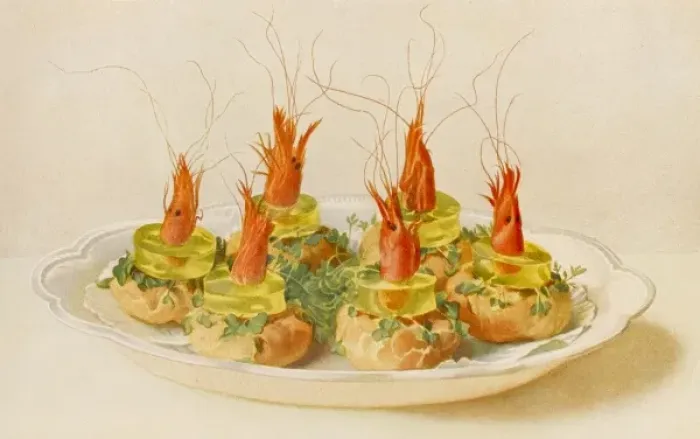 Framed Print : Canapes D ecrevisses Framed Print : Canapes D ecrevisses