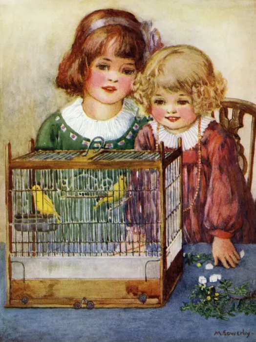 Framed Print : Canaries in a cage Framed Print : Canaries in a cage