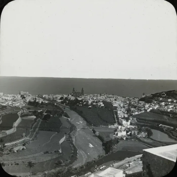 Framed Print : Canary Islands - Lantern slide of Grand Canary, Las Palmas Framed Print : Canary Islands - Lantern slide of Grand Canary, Las Palmas