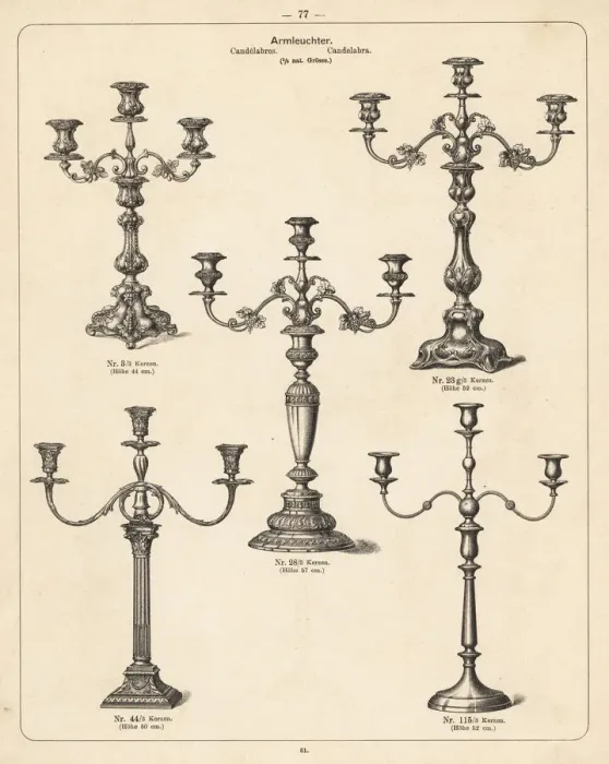 Framed Print : Candlelabra and candlesticks Framed Print : Candlelabra and candlesticks