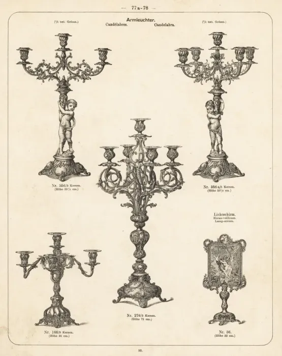 Framed Print : Candlelabra and candlesticks Framed Print : Candlelabra and candlesticks