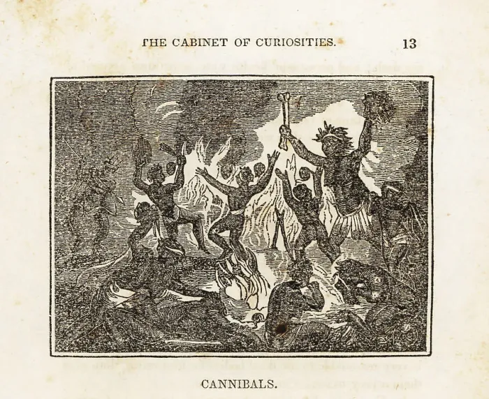 Framed Print : Cannibals dancing around a fire Framed Print : Cannibals dancing around a fire