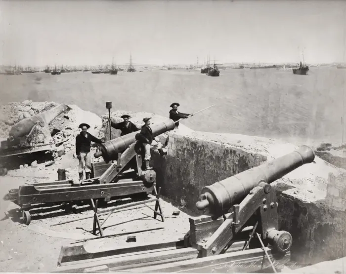 Framed Print : Cannon and battlements, Alexandria, Egypt Framed Print : Cannon and battlements, Alexandria, Egypt