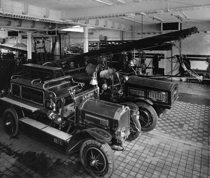 Framed Print : Cannon Street Fire Station - Vehicles Framed Print : Cannon Street Fire Station - Vehicles