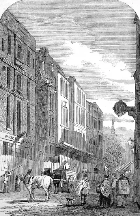 Framed Print : Cannon Street, London, 1852 Framed Print : Cannon Street, London, 1852