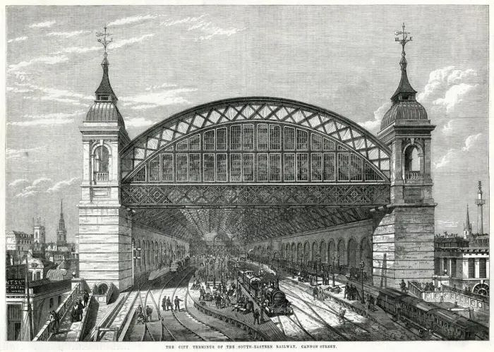 Framed Print : Cannon Street Station 1866 Framed Print : Cannon Street Station 1866