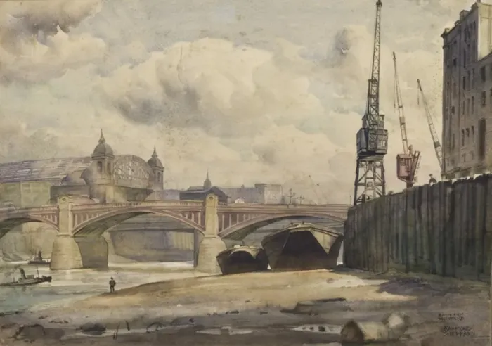 Framed Print : Cannon Street Station from the Thames Framed Print : Cannon Street Station from the Thames