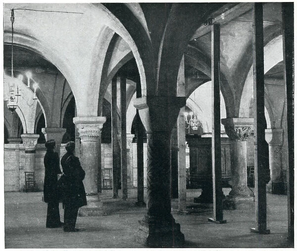 Canterbury Cathedral Crypt supports, September 1939