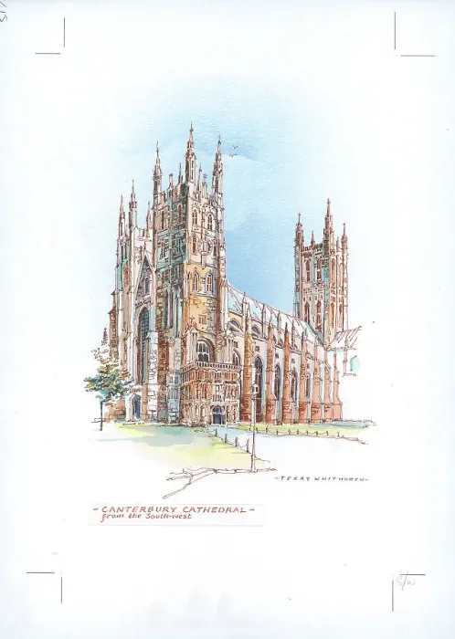 Framed Print : Canterbury Cathedral from the south-west Framed Print : Canterbury Cathedral from the south-west