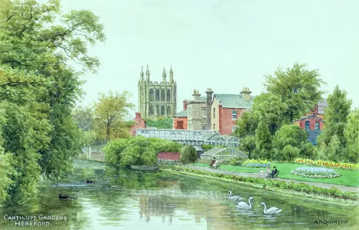 Framed Print : Cantilupe Gardens, Hereford, Herefordshire Framed Print : Cantilupe Gardens, Hereford, Herefordshire