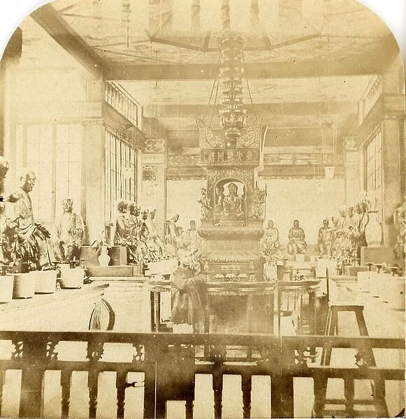 Canton. Interior of the Temple of 500 Idols