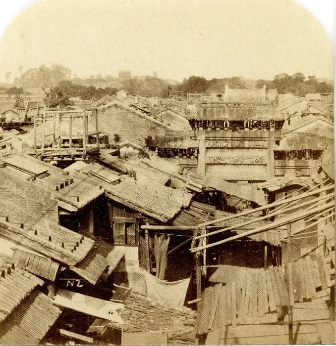 Framed Print : Canton. Panorama overlooking Treasury Street Framed Print : Canton. Panorama overlooking Treasury Street