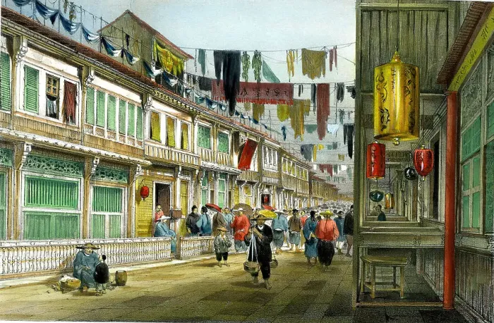 Framed Print : Canton Street, China Framed Print : Canton Street, China